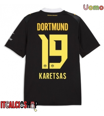 Borussia Dortmund Konstantinos Karetsas #19 Seconda Maglia 2026-27 Manica Corta Borussia Dortmund Konstantinos Karetsas #19 Seconda Maglia 2026-27 Manica Corta